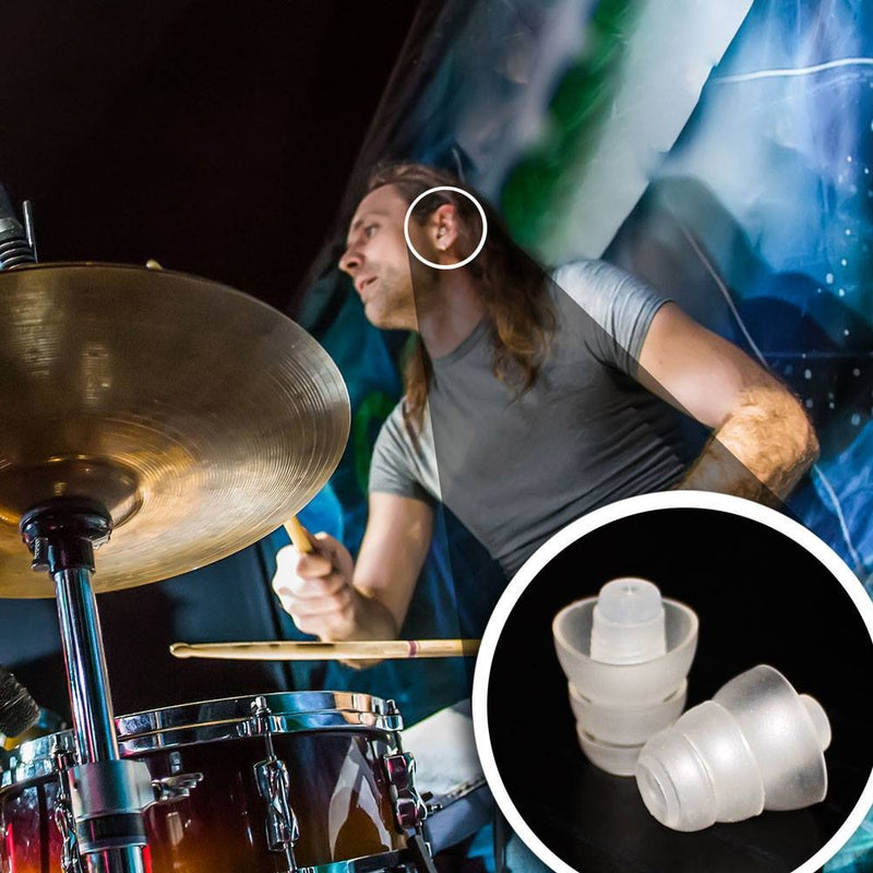 [Australia] - Rave High Fidelity Ear Plugs: HiFi Hearing Protection for Music, Concert; Noise Reducing Earplugs Help Stop Tinnitus; Ear Buds Filter Noise for Ear Protection (Black Case) (2 Pairs - 19/25 Decibel) 