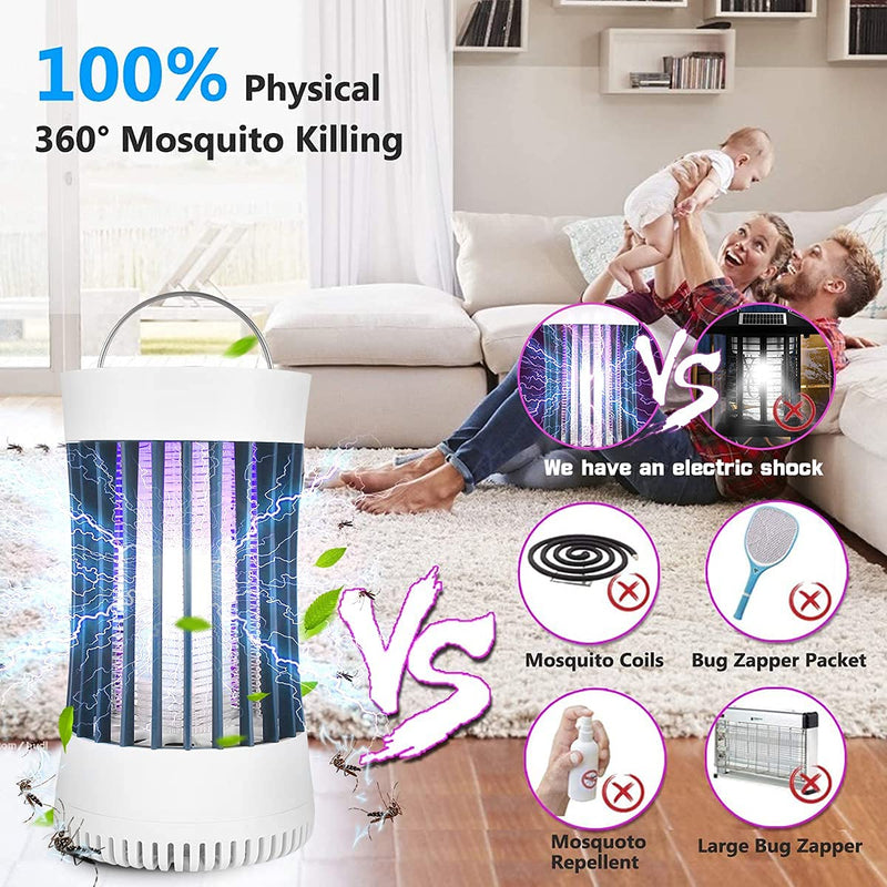 [Australia] - AICase Portable electronic rechargeable mosquito fly killer lamp/bug zapper for summer trip,outdoor camping,patio,home and garden (white) White 