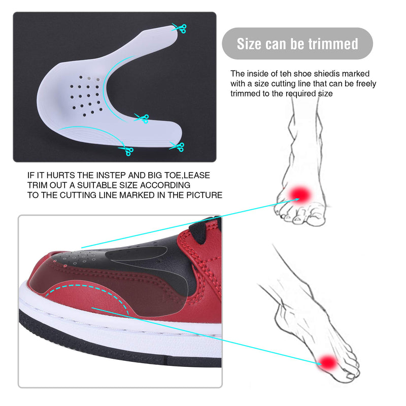 [Australia] - FIXPARTS Shoe Crease Protector Toe Box, Prevent Sports Shoes Crease Guard Women's US Size 5-8 2 Pairs for Women 