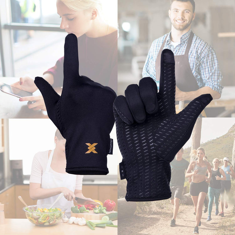 [Australia] - Thx4COPPER Infused Compression Arthritis Gloves,Carpal Tunnel, Typing,Support Large (Pack of 1) 