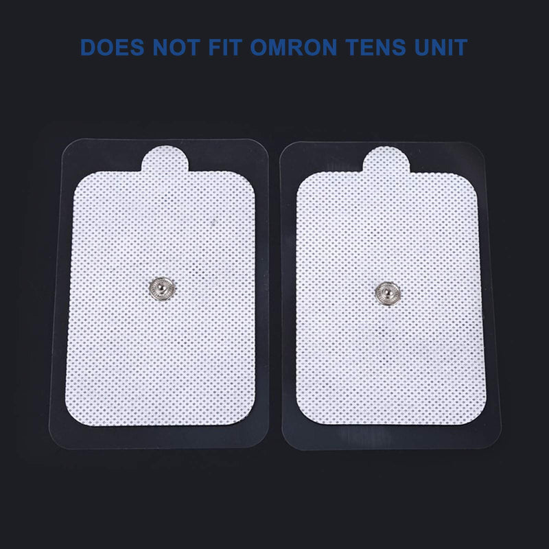 [Australia] - TENS/EMS Unit Replacement Pads, FOXPEED Upgraded 3rd Gen Large Premium Super Sturdy Snap Electrode Patches with Self-Adhesive Performance for Pain & Muscle Relief Reusable Up to 30 Times 