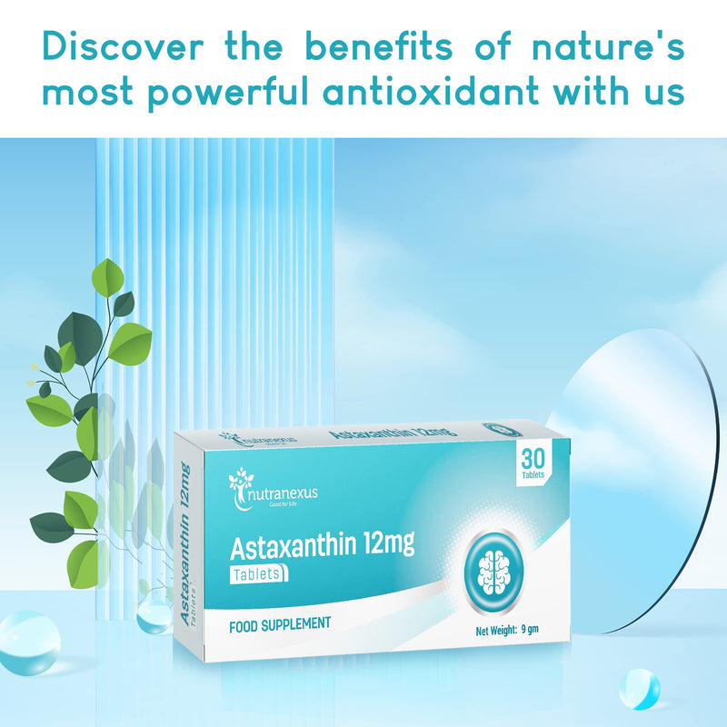 [Australia] - Astaxanthin Supplement for Eye, Skin & Joints Health - Antioxidant Formula for Men & Women - Helps Support Exercise Recovery - Non-GMO & Gluten Free 30 Tablets 