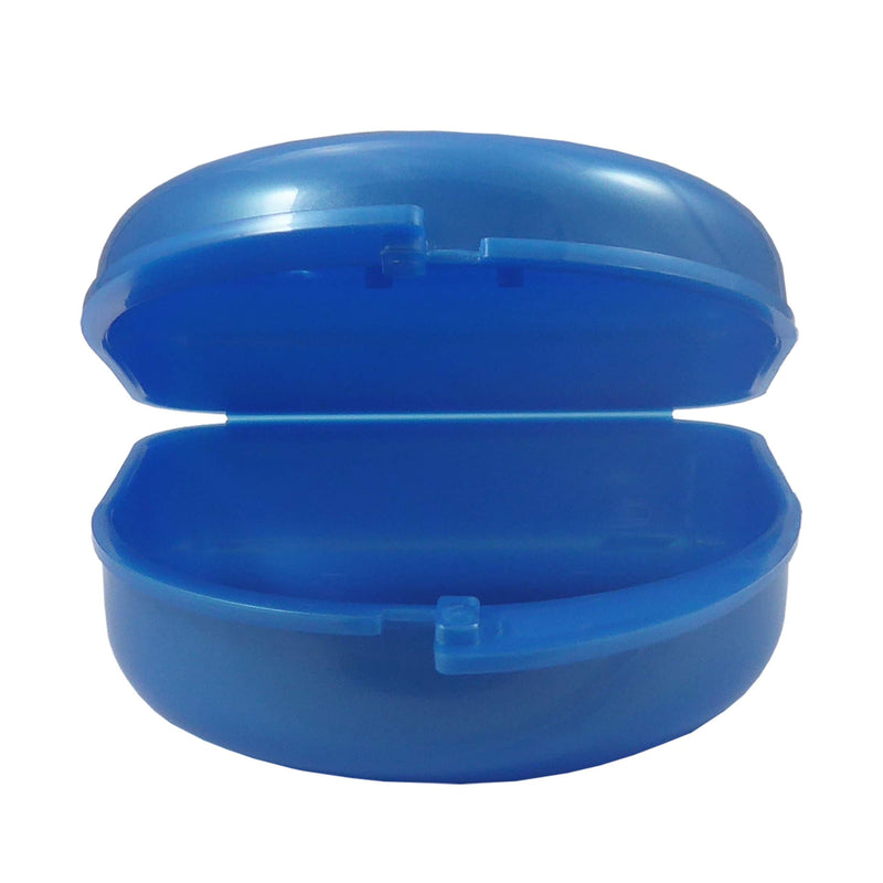 [Australia] - 2 x Gum Shield Case - Mouthguard Box for Ortho Retainers, Sports Dental Appliances, Dentures & More (Blue & Dark Grey) Blue & Dark Grey 