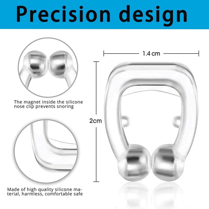 [Australia] - Genérico Anti Snoring Devices, Silicone Magnetic Nose Clip 4-Pack, Snore Stopper, Confortable Nasal to Relieve Snore, Solution, Stop Snoring, Device, for 