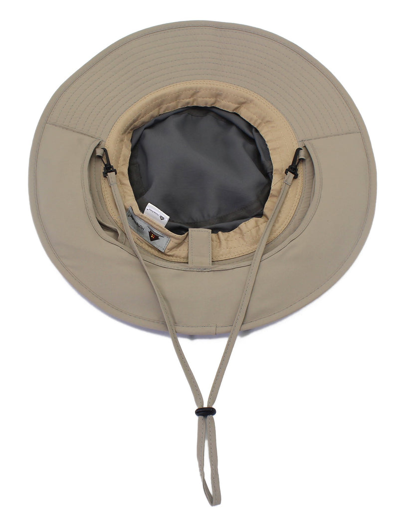 [Australia] - Home Prefer Mens Sun Hat with Neck Flap Quick Dry UV Protection Caps Fishing Hat B-gray Brim 