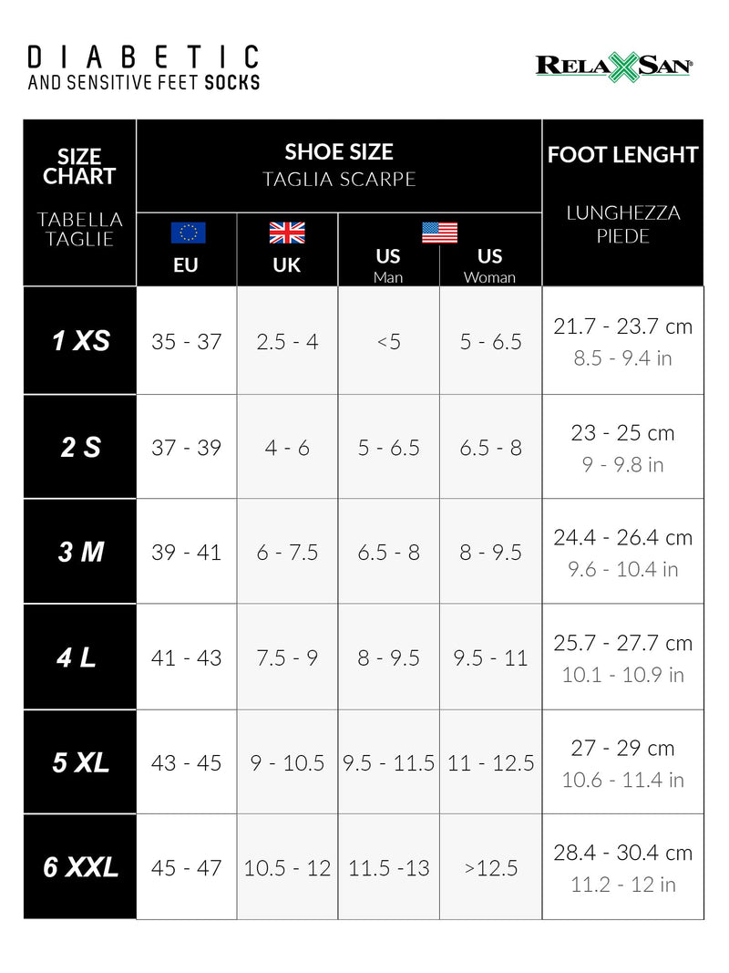 [Australia] - Relaxsan 560 Diabetic Crew Socks for Men Women, Seamless Socks, Non Binding for Sensitive Feet, Cotton and Crabyon 4 White 