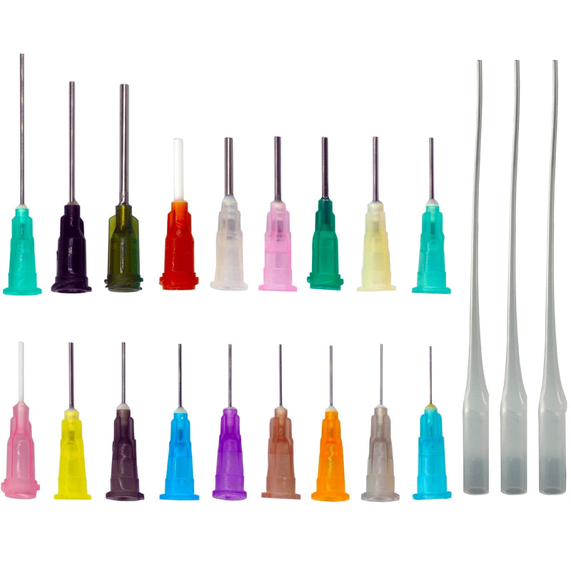[Australia] - Dispensers Applicator Kit - Syringes,Plastic Squeeze Bottles and Needle Tips,Works for Precisely Delivery Grease,Oil Dispensing,Liquid Glue and Ink 