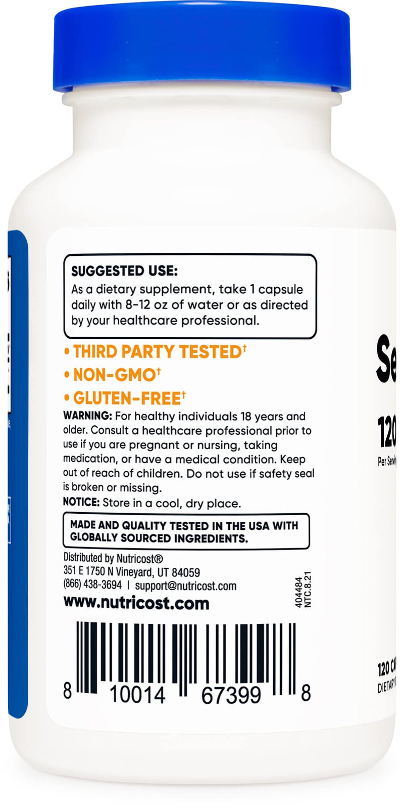 [Australia] - Nutricost Serrapeptase 120,000 SPU, 120 Capsules - Gluten Free, Non-GMO, and Vegetarian Friendly 