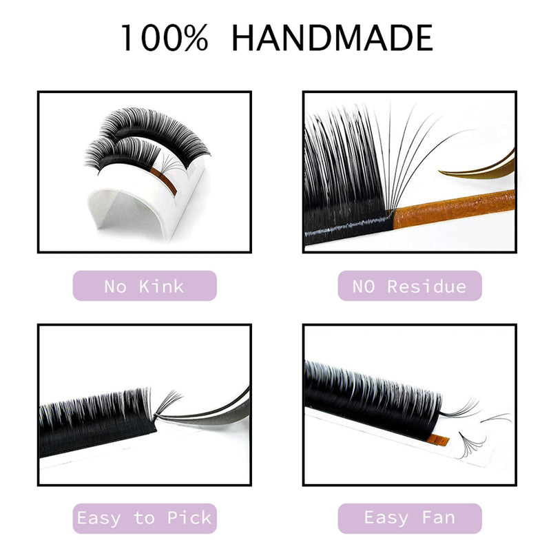 [Australia] - Easy Fan Lashes 0.07 D Curl Single Tray 8mm 2D-20D Volume Eyelash Extensions Self Fanning Russian Lashes Individual Lash Extension（0.07d-8mm） 8 mm 0.07mm-D 