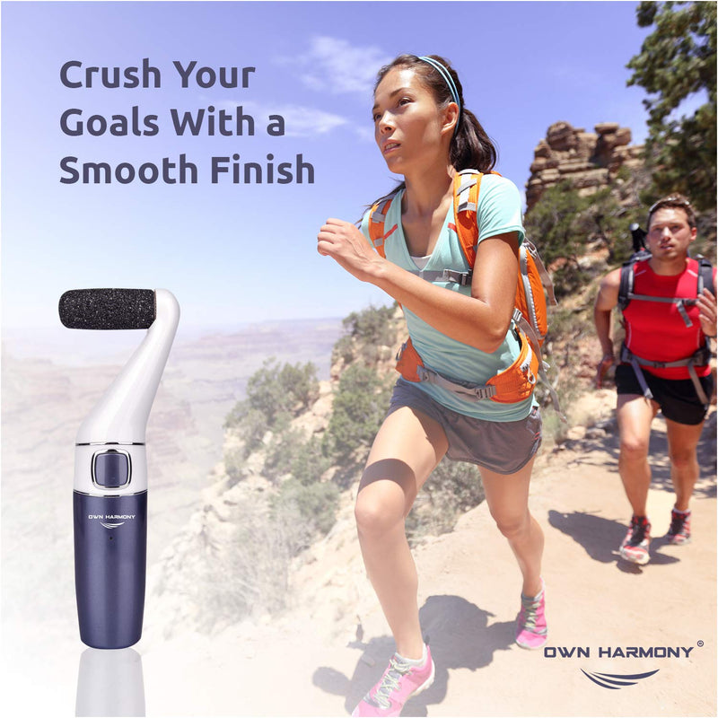 [Australia] - Electric Foot Callus Remover: Own Harmony Professional Foot Care Pedicure Tools, Rechargeable Feet Scrubber Dead Skin, Electronic Foot File Pedi Grinder, Best for Hard, Dry, Cracked Heels (3 Rollers) Midnight Platinum 