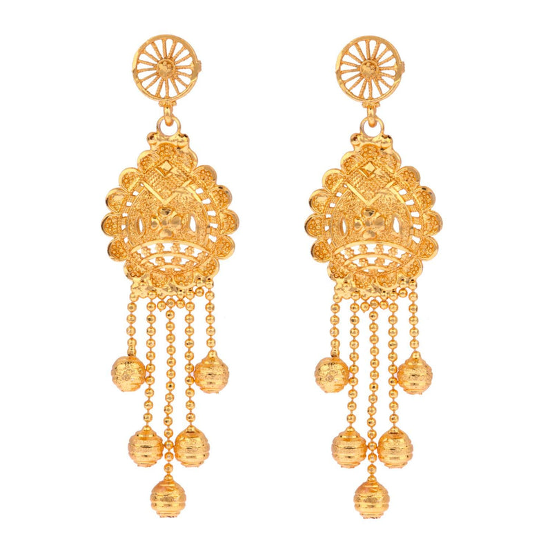 [Australia] - Efulgenz Indian Style Bollywood Fashion Gold Tone Wedding Bridal Pendant Locket Tassel Choker Collar Necklace Earrings Jewelry Set Style 6 