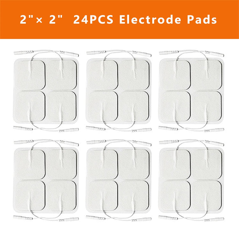 [Australia] - 24PCS TENS Unit Replacement Pads 2X2, Reusable Tens Pads, Replacement Electrode Patches Compatible with AUVON TENS, TENS 7000, HealthmateForever TENS 24 Pieces Set 