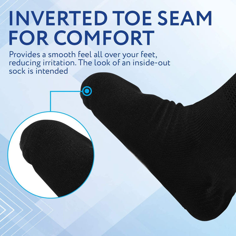 [Australia] - [6 Pairs] of Impresa Extra Width Socks for Lymphedema - Bariatric Sock - Oversized Sock Stretches up to 30'' Over Calf for Swollen Feet And Mens and Womens Legs - One Size Unisex 