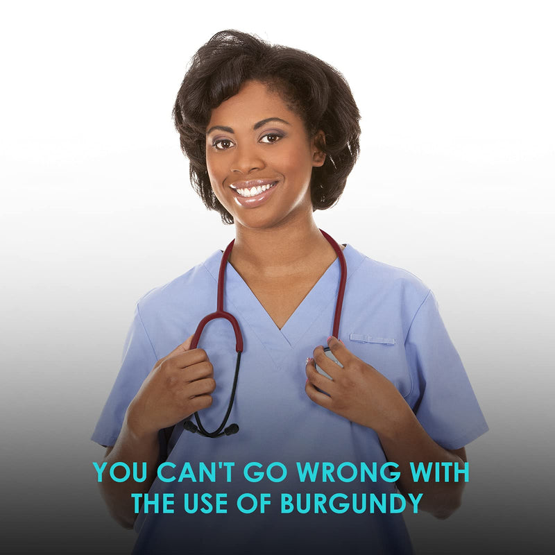 [Australia] - Clairre Single Head Stethoscope for Doctors/Nurses/Nursing Students, for Medical and Home Use (Burgundy Tube, Without EVA Case) Burgundy Tube 