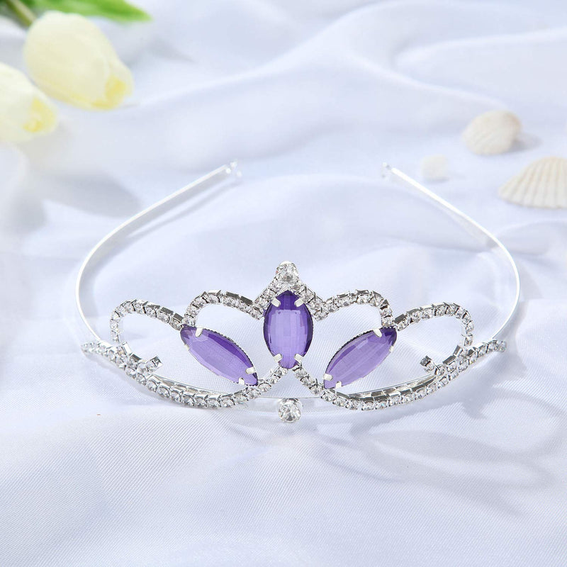 [Australia] - Princess Crown Sofia The First Tiara and Magic Amulet & Princess Waterdrop Pendant Necklace for Girls Perfect Birthday/Christmas Gift 