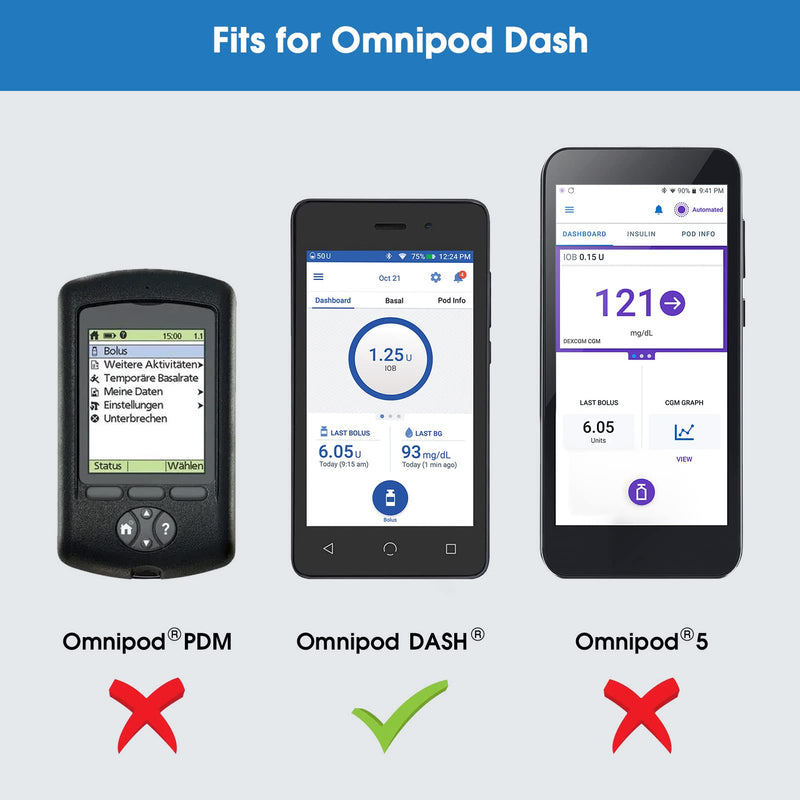 [Australia] - MEDMAX Silicone Case for Omnipod Dash PDM (Personal Diabetes Manager), Lightweight Shockproof Anti Slip Protective Cover Soft Gel Skin with Raised Bezel for Omnipod Dash Device (Navy) Navy 