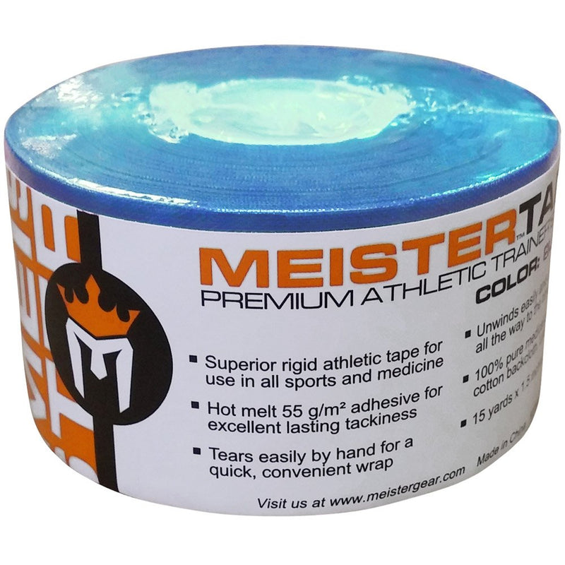 [Australia] - Meister 15Yd x 1.5" Premium Athletic Trainer's Tape for Sports and Medical (50% Longer) - Blue - 1 Roll 1.5x540 Inch (Pack of 1) 