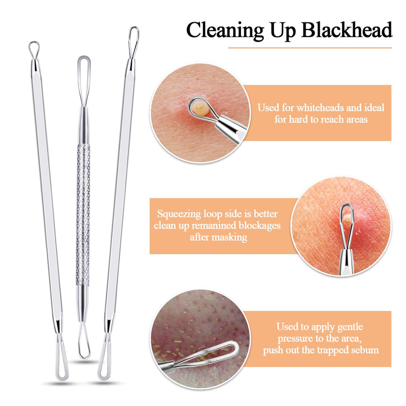 [Australia] - Blackhead Remover Pimple Popper Tool Kit 10 Pcs, Comedone Pimple Extractor Tool, Acne Kit for Blackhead, Whitehead Popping, Zit Removing 