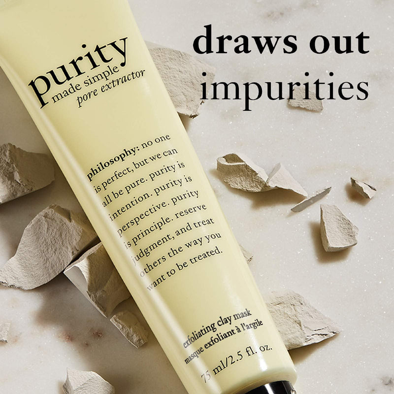 [Australia] - philosophy purity exfoliating clay mask 75ml | acne treatment mask with salicylic acid | anti-blackhead mask 