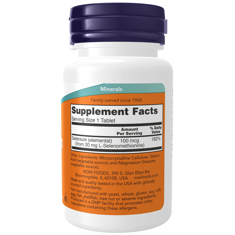 [Australia] - NOW Supplements, Selenium (L-Selenomethionine) 100 mcg, Essential Mineral*, 100 Tablets 