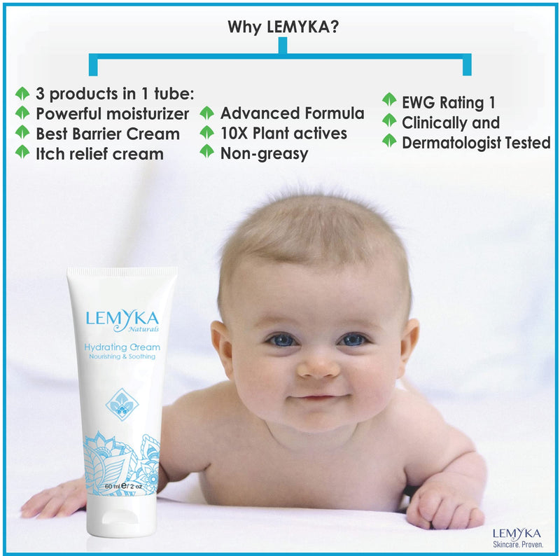 [Australia] - Eczema Cream for Baby, organic Itch relief therapy for dry skin, infant rash, atopic dermatitis, Hives, LEMYKA Soothing balm 