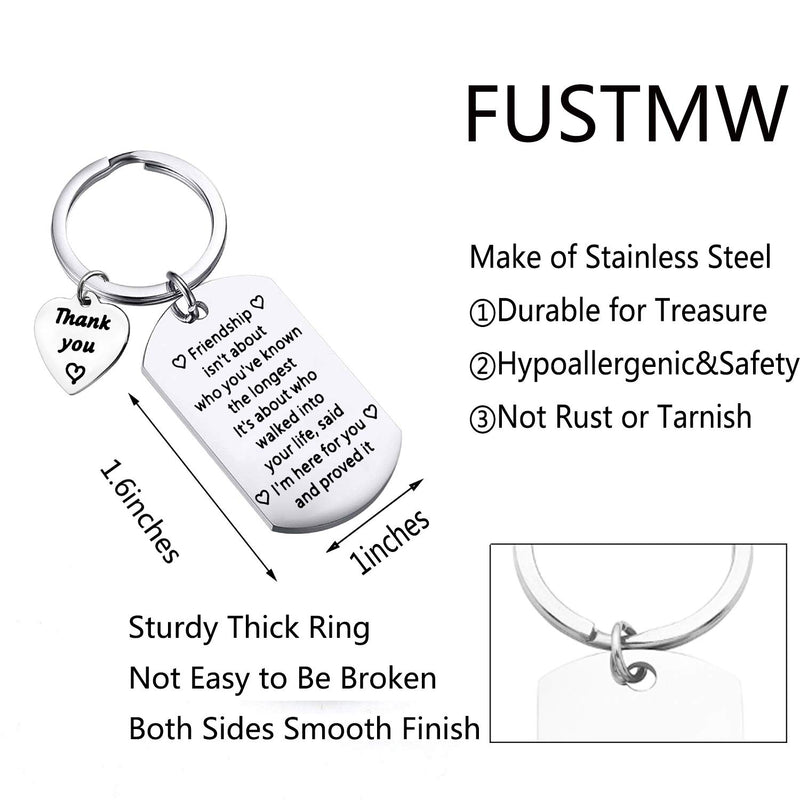 [Australia] - FUSTMW Friends Thank You Gift Friends Keychain I Feel So Lucky That My Friend is You Friendship Jewelry Going Away Gifts I am here for you 