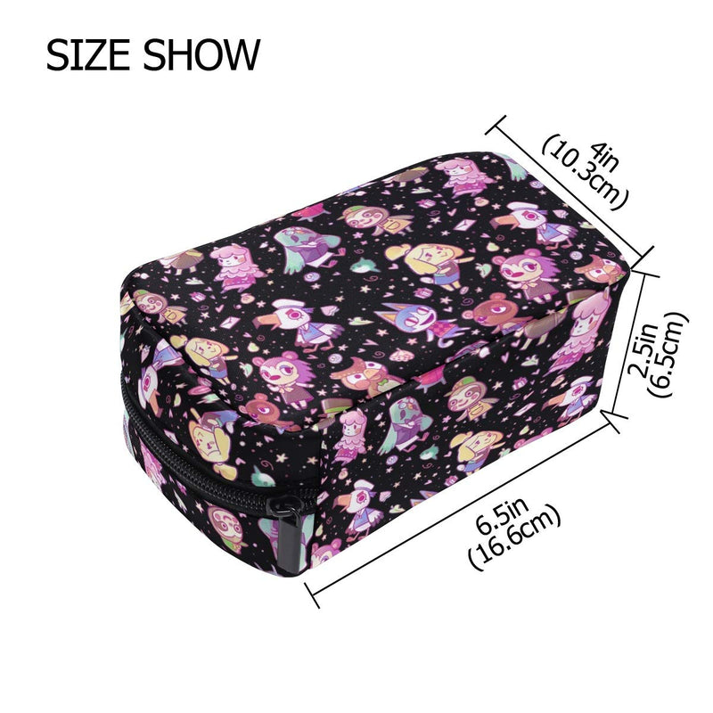 [Australia] - Cosmetic Bag Portable and Suitable for Travel Animal Crossing Pattern Make Up bag with Zipper Pencil Bag Pouch Wallet (Animal Crossing Pattern 004) 