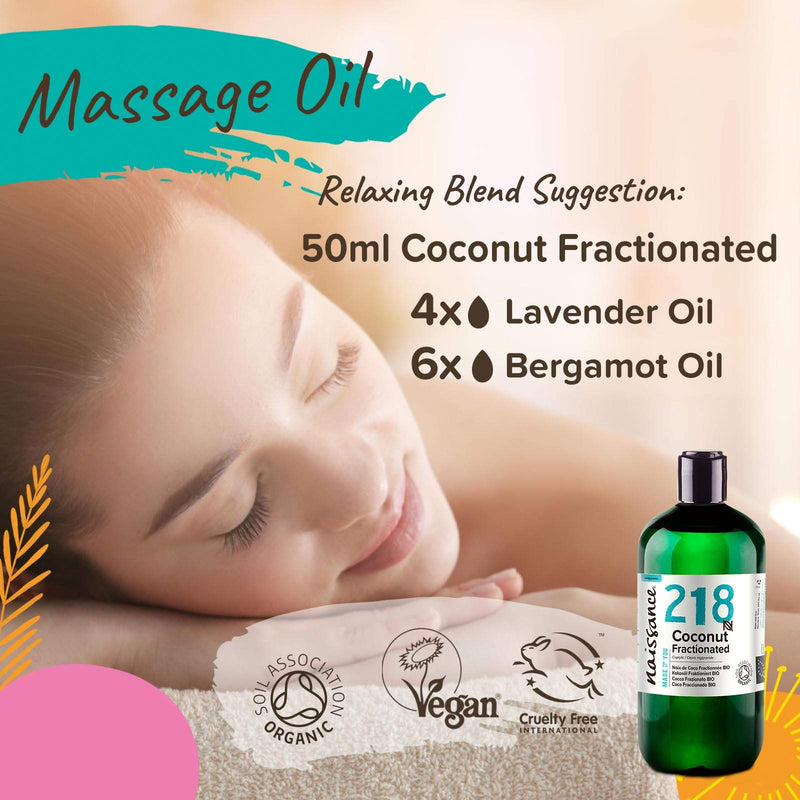 [Australia] - Naissance Fractionated Coconut Oil 500ml Certified Organic 100% Pure (Packaging May Vary) 