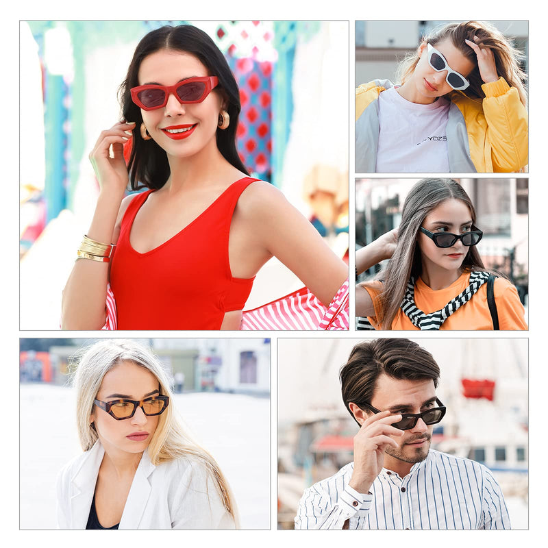 [Australia] - Livho Polarized Cat Eye Sunglasses for Women Men, Retro Fashion Sun Glare Glasses-UV Protection Bright Black 