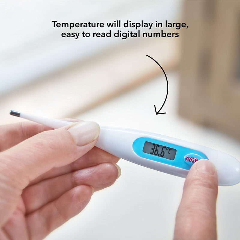 [Australia] - Nuby Digital Thermometer - Accurate Oral, Underarm & Rectal Use Thermometer with Hygienic Cover 