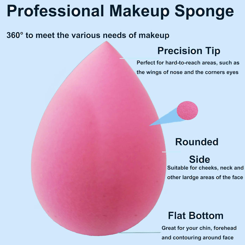 [Australia] - Makeup Sponge Blender Beauty Foundation Blending Sponge, Flawless for Liquid, Cream, and Powder, Multi-colored Makeup Sponges, For Powder, Cream or Liquid Application， 2 Pack， by Qpeuim 