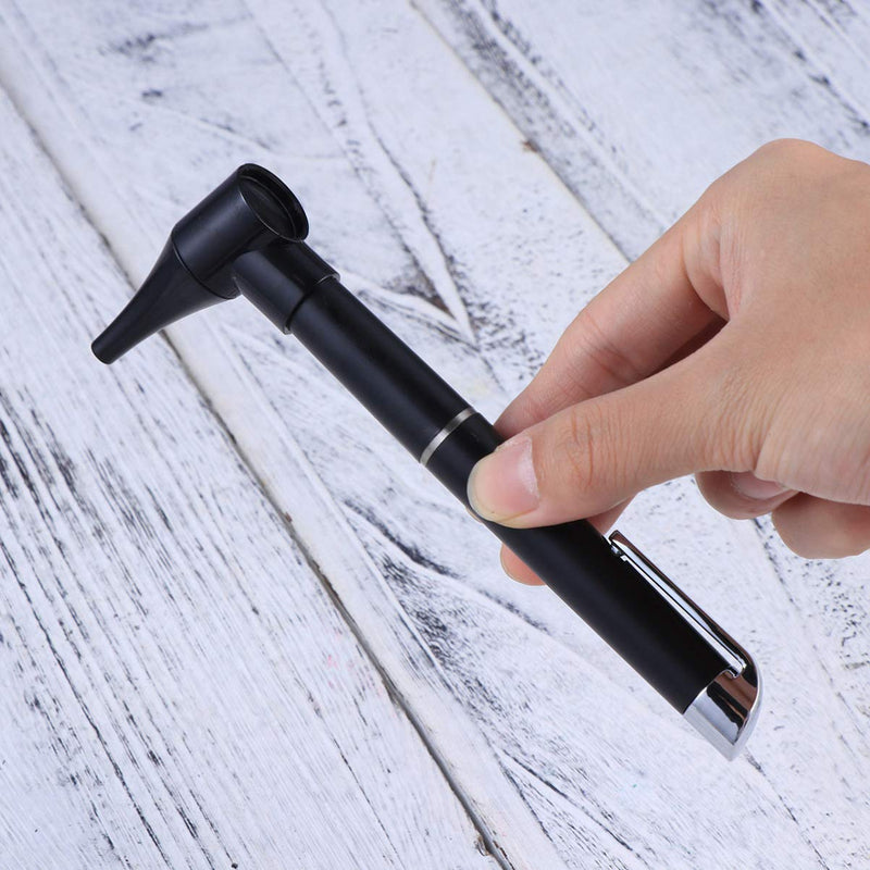 [Australia] - LED Penlight Otoscope Ophthalmoscope Diagnostic Adult Child Home Ear Care Magnifying Lens Flashlight Light Pen Pocket Size 1pc Black 