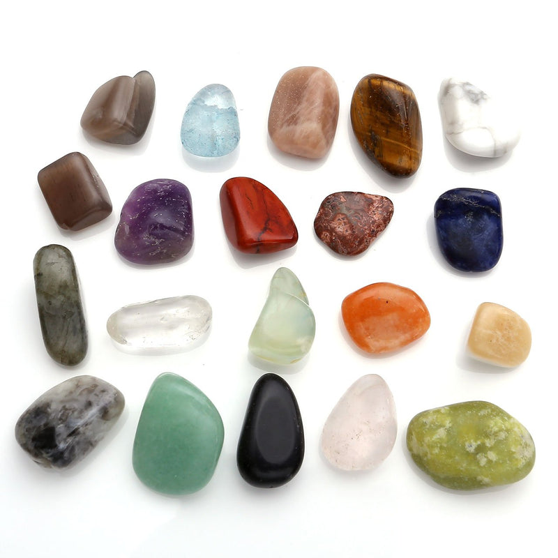 [Australia] - JOVIVI 20 Gemstones Chakra Stone Healing Balancing Kit for Collectors, Crystal & Reiki Healers and Yoga Practioner 