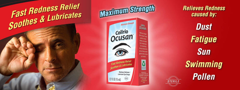 [Australia] - Ocusan Eye Drops for Red Eyes - Eye Whitener Drops for Redness Relief - Soothe Red Irritated Eyes (2 Bottles) 