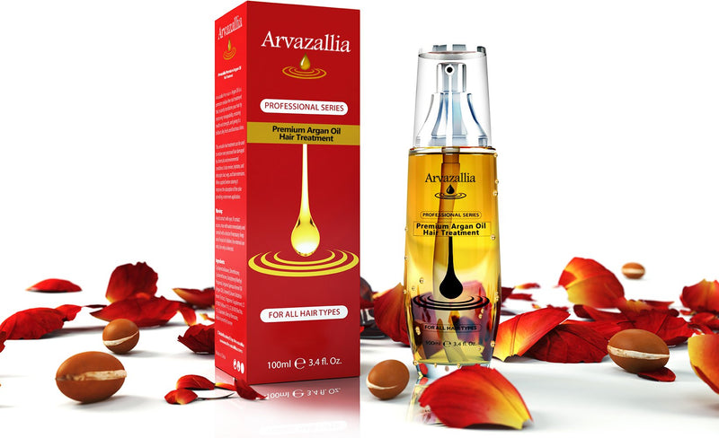 [Australia] - Argan Oil for Hair Treatment By Arvazallia Leave in Treatment & Conditioner 3.4 Fl Oz (Pack of 1) 