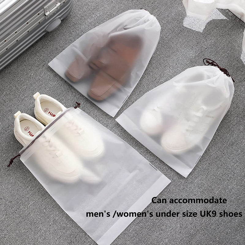 [Australia] - Shoe Bags Storage Bags Multifunctional Waterproof Cosmetic Bag Underwear Bag Travel Storage Bag Dust Proof Bag 10 Pcs Shoe Storage Bag 1 Transparent Matte 