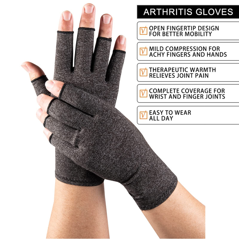 [Australia] - Arthritis Gloves,Arthritis Gloves for Women for Pain,Compression Arthritis Gloves,Fingerless Gloves for Computer Typing and Daily Work Medium 
