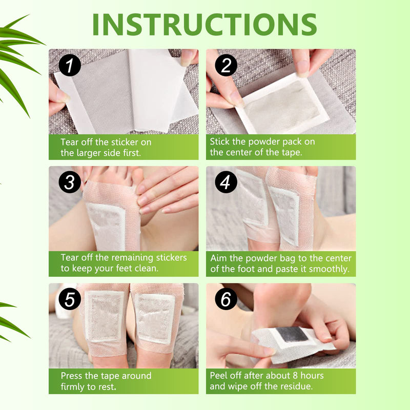 [Australia] - Detox Foot Patches for Stress Relief & Deep Sleep, Detox Foot Patches, 10Pcs Detox Foot Pads with Natural Bamboo Vinegar to Remove Body Toxins 