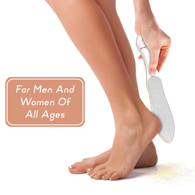 [Australia] - SlkySmooth 3-in-1 Foot File | Hard Dead Skin Remover | Cracked Heels Callus Pedicure Scrubber Corn Removal | Scraper Grater Pumice Stone Exfoliator Rasp Pedi Exfoliating Heel Files for Feet Care 