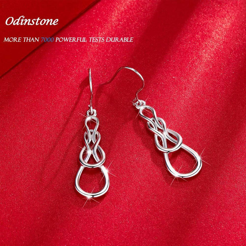 [Australia] - Silver Earrings for Women, 925 Sterling Silver Celtic Drop Earrings Jewellery Gifts for Mother Wife & Girlfriend 