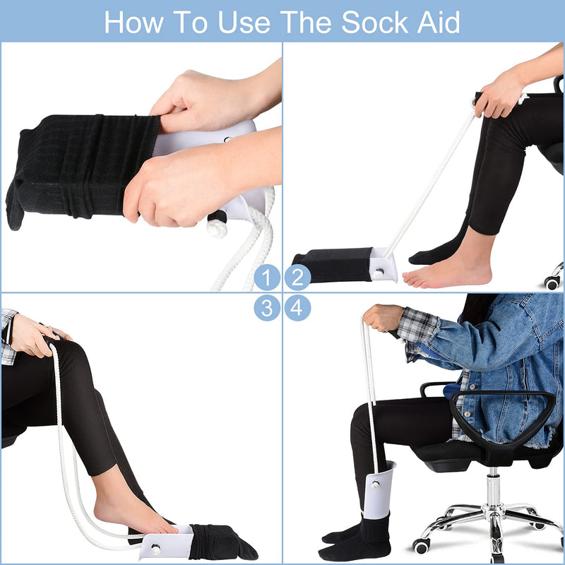 [Australia] - supregear Sock Aid, Assistance Stocking Slider with Foam Handle, Dressing Aid for Women Men Senior Pregnant, Easy on Easy Off 1 Pack 