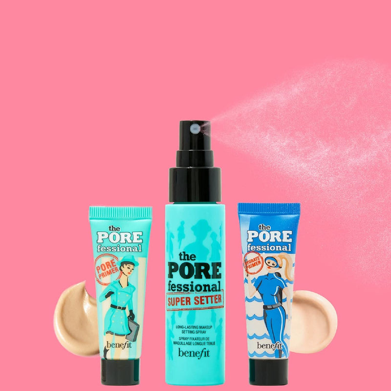 [Australia] - Benefit Join the POREfessionals - MINI pore primer, hydrating primer & makeup setting spray (Worth ¬£37.50) 