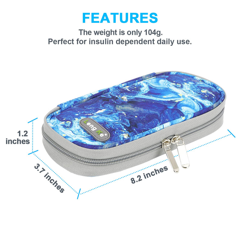 [Australia] - YOUSHARES Insulin Cooler Travel Case - Travel Ice Pack for Diabetic Organize Supplies Diabetes Bags Insulated Cooling Bag (Quicksand Blue) Quicksand Blue 