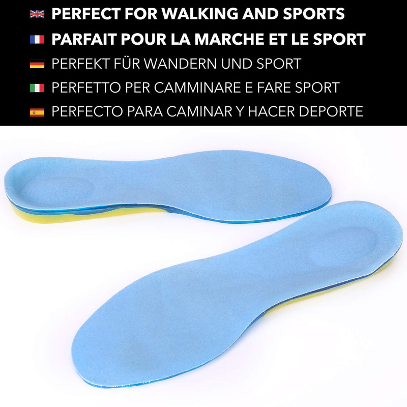 [Australia] - TAKIT Gel Insoles for Shoes - New - One Pair - Pain Reliever - Great for Sports, Walking, Running, Hiking - 43-46 