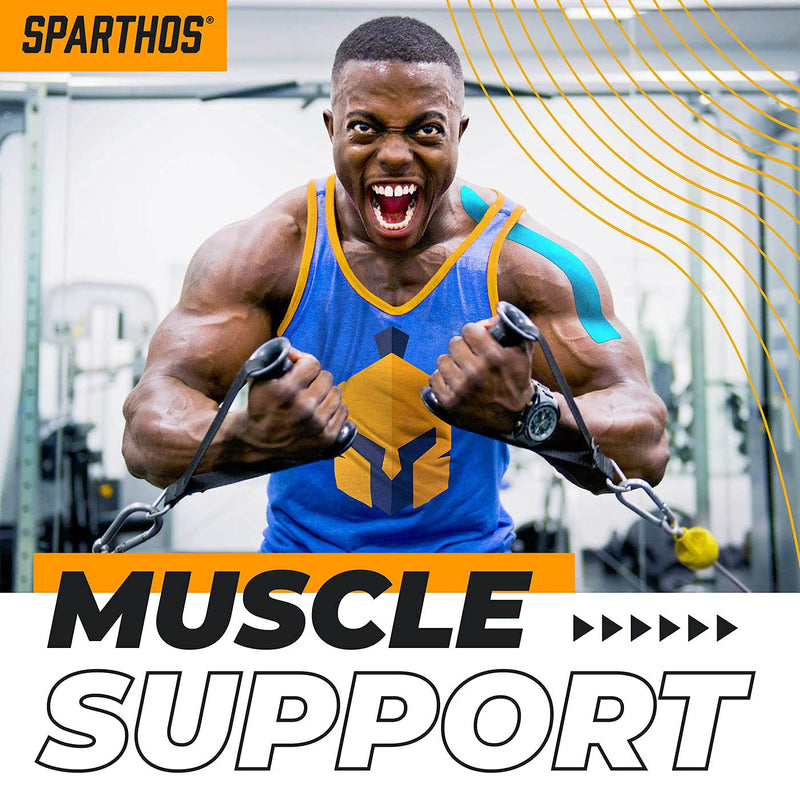 [Australia] - Sparthos Kinesiology Tape - Incredible Support for Athletic Sports and Recovery - Free Kinesiology Taping Guide! - Uncut 2 inch x 16.4 feet Roll A) Desert Beige + Free Taping Guide 