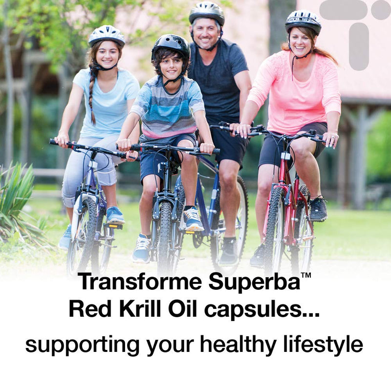 [Australia] - Superba Red Krill Oil Capsules 1000mg Serving, 180 x 500mg Easy Swallow Softgels, High Omega 3 EPA DHA & Astaxanthin, Sustainably Antarctic Sourced, Money Back Guarantee, by Transforme 