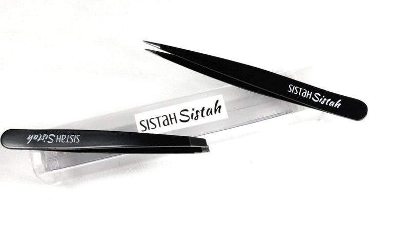 [Australia] - Sistah Sistah 2pc Professional Tweezer Set Slanted & Pointed 