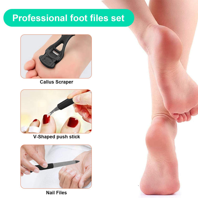 [Australia] - Pedicure Foot Callus Shaver Hard Skin Remover, Heel Scraper for Feet, Foot File Callus Remover for Dry Wet Foot Heel Callus, Dead, Cracked Skin for Women Men,10 Blades, Black B-black 