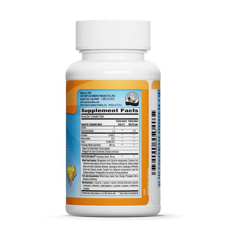[Australia] - Nature's Sunshine, Sunshine Heroes Whole Foods Papayazyme 90 Chewable Tablets 