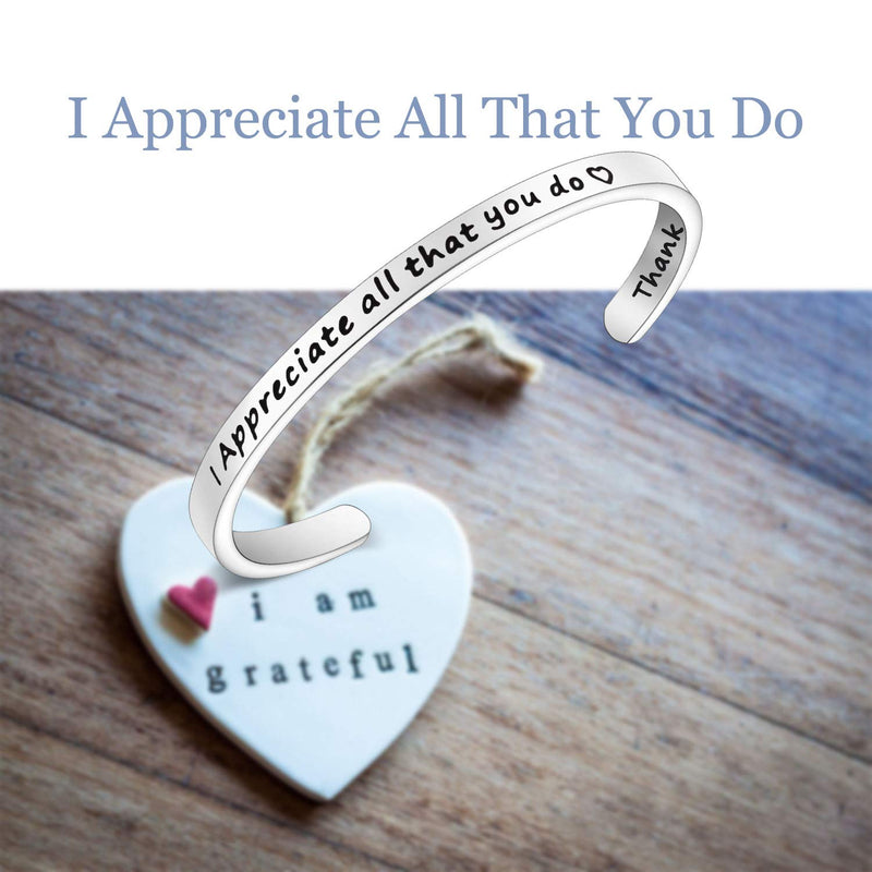 [Australia] - Appreciation Gift I Appreciate All That You Do Thank You Gift for Nurse Doctor Coach Employee Social Worker Nanny Appreciate All That You Do CB 